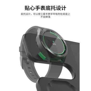 適用三星三合一無線充電器s24ultra手機Galaxy Watch6/5/4/3手錶底座磁吸15W快充s23立式支架zflip5折疊