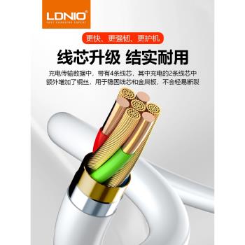 LDNIO力德諾65W/100W充電線PD超級快充雙Type-C口數據線粗線寵物耐咬1/2米適用筆記本電腦蘋果手機iPhone15
