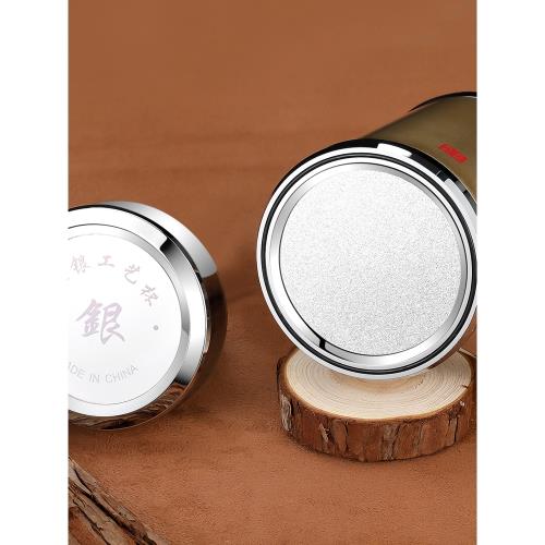 免運)蘇州銀樓500ml上善若水熟銀帶把銀杯辦公杯999純銀保溫杯手把件W
