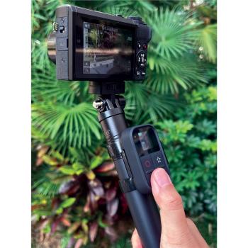 相機伸縮桿手柄帶遙控器底座用於gopro系列和相機微單手持和自拍