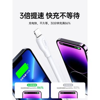 能適PD快充30W適用iPhone14蘋果15pro閃充13手機12數據線11平板8plus快20充電器type線usb加粗ipad車載2米max