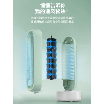 小熊迷你塔扇辦公室桌面小型風扇USB低噪學生宿舍床上臺式扇電風扇家用網紅大風量負離子凈化小電扇桌上插電