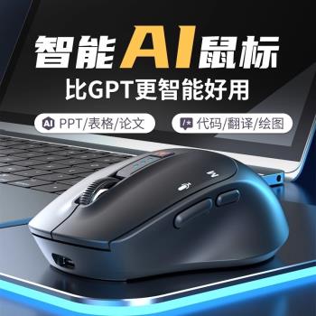 AI智慧語音鼠標聲控打字寫作翻譯繪畫製作PPT藍顏無線充電款辦公