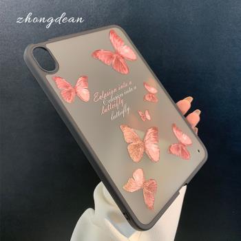 蝴蝶印花無蓋硬殼適用蘋果ipad10平板保護殼air6/7全包air5防摔pro11寸磨砂10.2寸矽膠mini7輕薄mini6亞克力