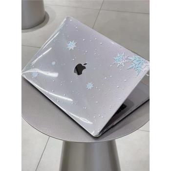汪三歲「下雪啦」MacBook保護殼蘋果筆記本2024款M4pro14寸16寸air13寸M1/M2/M3保護套配件