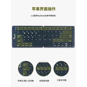 迷你折疊藍牙鍵盤蘋果安卓鴻蒙微軟通用移動辦公學習外接靜音鍵盤
