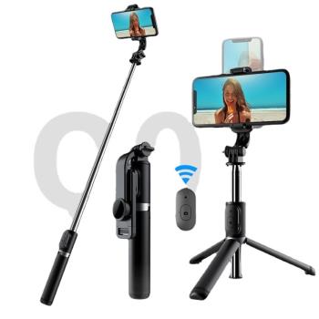 新品Q02新品新品新款便攜式藍牙自拍桿一體式手機新品支架批