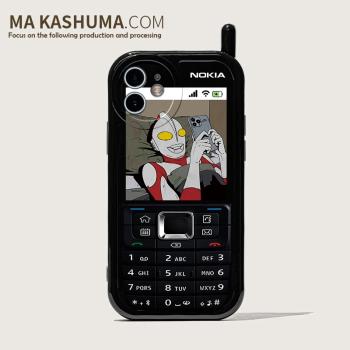 諾基亞大哥大蘋果16手機殼14promax高階感iPhone13pro新款15帶天線12電話11奧特曼xs趣味ins風搞怪7plus適用8