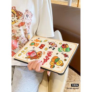 適用於ipad9保護套air6/5書本式蘋果iPad10筆槽8平板殼2024新款10.9福氣小蛇mini7殼Pro2022矽膠第九代6八5軟