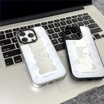 CASETi新款聖誕雪花波浪Winter Waves勵志語錄鏡面MagSafe磁吸適用iPhone15ProMax手機殼16Pro個性14防摔3保2