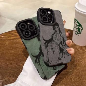 適用秋冬蘋果16手機殼iphone16promax蛇年新款15plus小羊皮質14pro新年13pm小眾高階感12矽膠11防摔保護套N