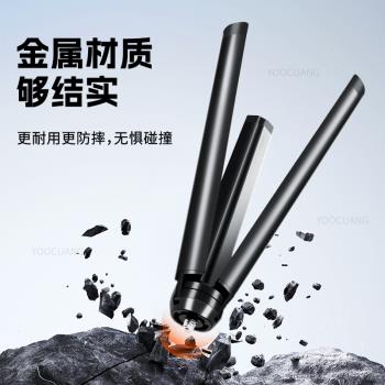 便攜金屬三腳架 影石insta360flowpro雲臺微單通用便攜攝影拍照vlog伸縮支架雲臺三角架鋁合金自拍桿三腳架