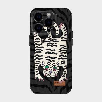 虎 適用iphone蘋果16promax手機保護殼15plus高階感輕奢藝術14搞怪趣味13小眾不撞款12小米15pro全包鏡頭外殼