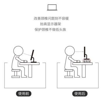 懸空臺式辦公桌筆記本電腦顯示器架子架抬高支架增高收納木質面託