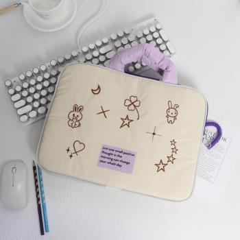 小包棉手提電腦平板筆記本11包防震寸16寸IPAD14時尚寸太空棉刺繡