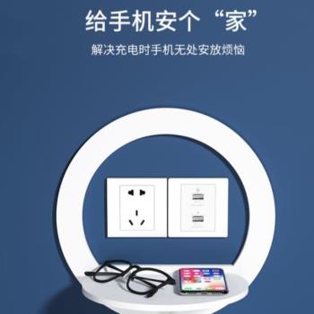 架免收納床頭墻上置物架神器手機插座掛墻放置懶人支架架打孔墻壁