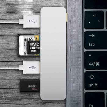 適用筆記本華碩電腦type-c轉usb讀卡器HUB擴充套件塢SD卡TF平板槽集線