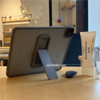 webaby「磨砂膚感」一體支架/單殼/質感ipad2024pro11防摔air/456/10.9寸10.2平板10代保護套mini6/7/8.3硬殼