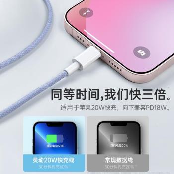20W快充PD適用蘋果iphone14數據線13閃充12promax充電線x器11車載8plus沖xr手機7p加長2米ipad平板usb轉typec