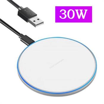 適用於小米12S Pro 12S Ultra無線充電器圓形桌面無線充底座30W