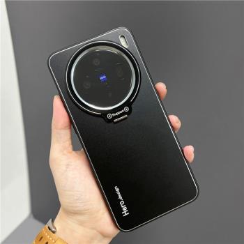 小米15Ultra內建磁吸適用vivox200手機殼隱形鏡頭一體支架新款x100spro炫金磨砂超薄全包防摔高階感防指紋套