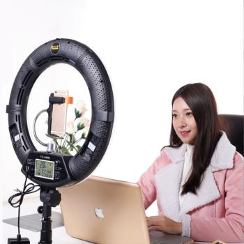 LED環形補光燈液晶屏手機拍照攝影美光燈新品燈18寸新品主播