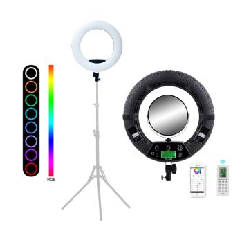 網紅手機燈光補光燈彩色新品美光燈全綵rgb環形燈主播攝影器材