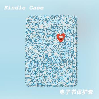 可愛小紅心適用kindle7代電子書保護套kpw123軟殼958防摔帶休眠
