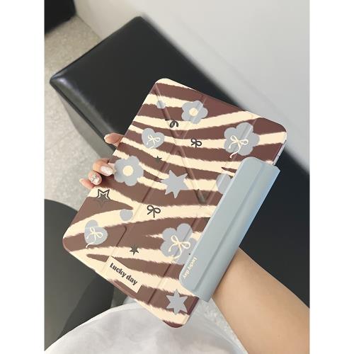 【復古豹紋】適用MatePad保護殼matepad11.5s2024新款平板殼Y折日韓亞克力氣囊防彎摔11.5寸全包帶筆槽