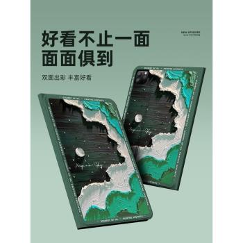 聯想小新padpro127保護套pad2024平板保護殼拯救者y700全包二代2022帶筆槽padplus適用y900磁吸12.7矽膠油鴉