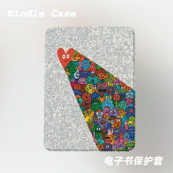 輻射愛心適用kindle7代電子書保護套kpw123軟殼958全包防摔帶休眠