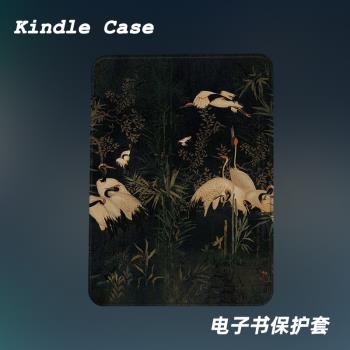 白鶴嬉戲適用kindle7代電子書保護套kpw123軟殼958全包防摔帶休眠