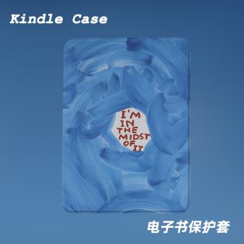 藝術中心適用kindle7代電子書保護套kpw123軟殼958全包防摔帶休眠