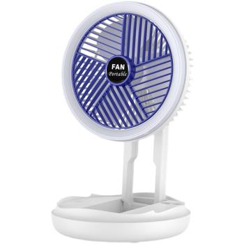 usb小風扇桌面靜音辦公室臺式小型風扇可充電學生宿舍吊扇小夜燈