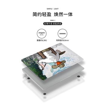 油畫風適用蘋果macbookair15保護殼筆記本2023款M2電腦pro套macpro14寸13.3透明macbook膜M1配件2022軟16mbp