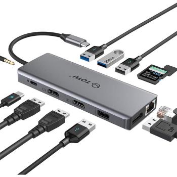 12合一C口PD擴充套件塢Type-c轉hdmi讀卡器HUB適用iPad MacBook筆記本