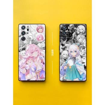 努比亞紅魔10pro玻璃手機殼崩壞3適用9pro+鋼化鏡面愛莉希雅9spro不開孔動漫8spro+防摔瑟莉姆8pro二次元7pro