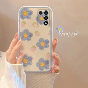 OPPO K10活力版手機殼創意可愛全包閨蜜防摔藍花潮款仙女清新洋氣