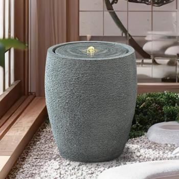 簡約輕奢流水擺件現代極簡客廳加濕器招財流水噴泉造景公司開業禮