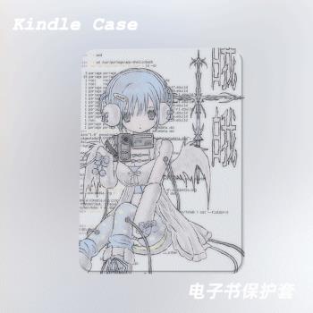 藍色少女適用kindle7代電子書保護套kpw123軟殼958全包防摔帶休眠