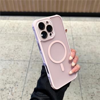 膚感散熱磁吸充電適用於iphone16promax手機殼新款蘋果16保護套防摔男全包鏡頭15/14/13時尚高階感防摔女情侶