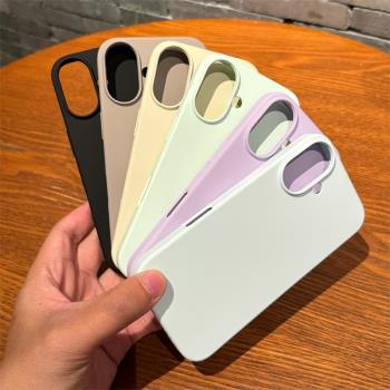 一騰適用iphone16手機殼新款蘋果16promax液態矽膠15pro超薄磨砂14防摔保護套13簡約純色12高階感max雲感男女