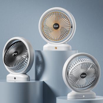 風扇USB空氣循環扇大風量家用便攜式充電手持帶燈小型風扇