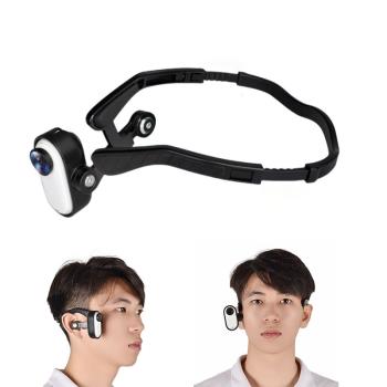 適用於Insta360 GO3/3S運動相機頭戴式掛耳支架磁吸配件