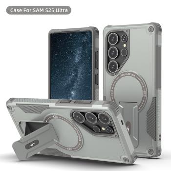 適用三星s24ultra手機殼防摔Samsung s24plus磁吸充電s25ultra矽膠保護套歐美掛繩男女Galaxg s25支架殼新款