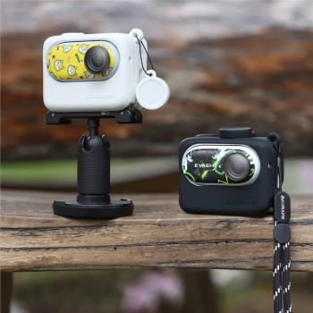 適用影石Insta360 GO3矽膠套拇指相機鏡頭蓋保護殼掛繩防丟繩配件
