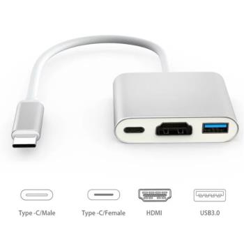 Typec擴充套件塢適用於蘋果電腦轉換器HDMI轉接頭USB3.0筆記本MacBook