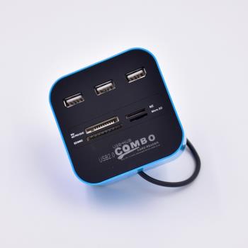 USB2.0HUB多功能合一COMBO分線器combo hub多功能讀卡器SD TF讀取