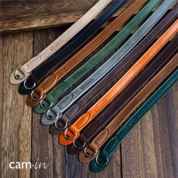 cam-in手工復古牛皮微單相機背帶 真皮肩帶適用於索尼徠卡富士