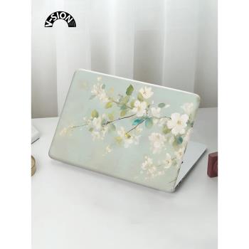 V-SION梵高梨花彩繪殼適用於蘋果macbookpro保護殼2023新款14寸macbook套air13外殼筆記本mac電腦輕薄保護套
